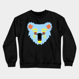 Koala Bear Face, blue Crewneck Sweatshirt